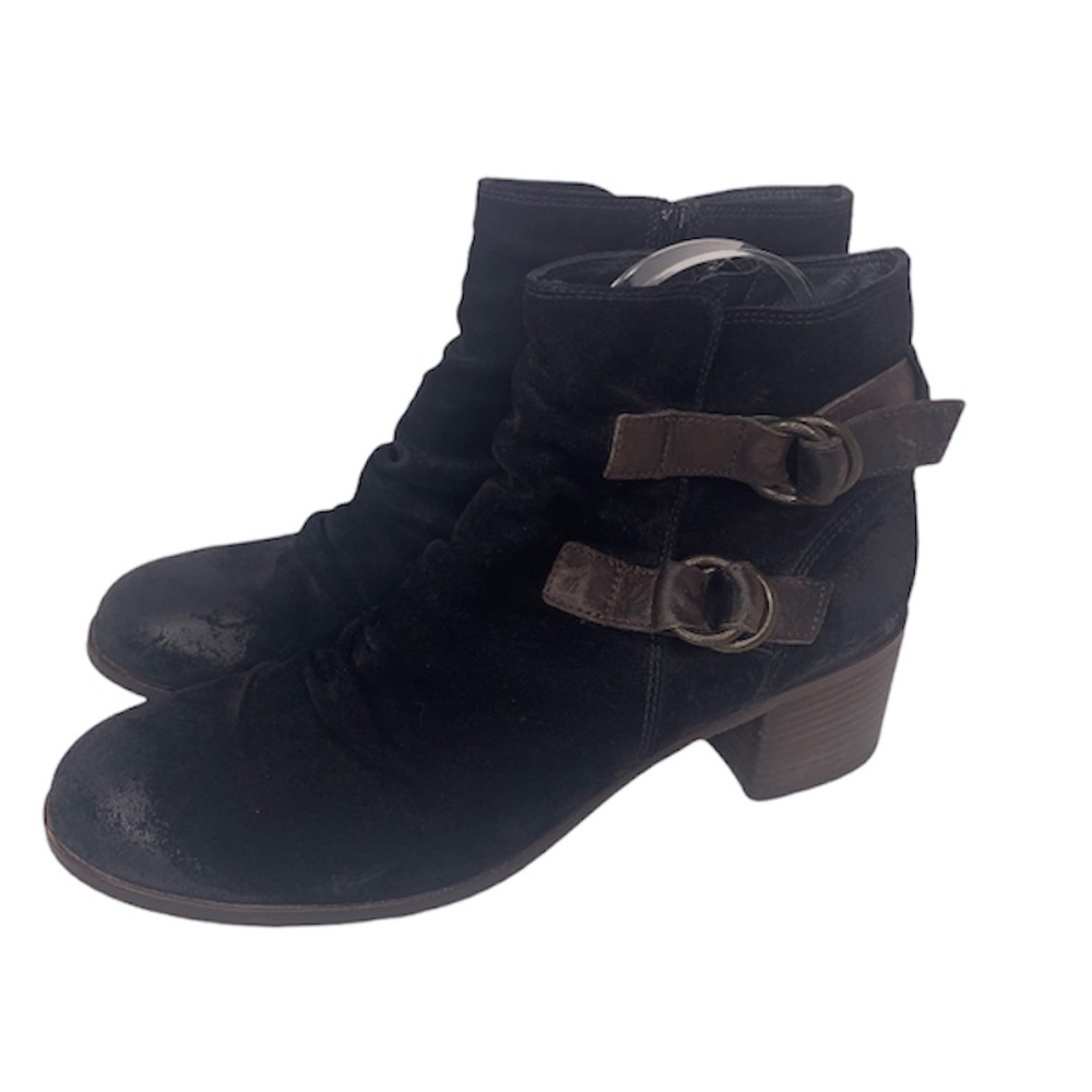 Paul Green  black and brown suede leather ankle boots size 9.5